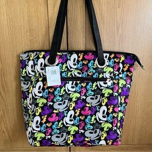 ORIGINAL DISNEY WORLD ZIP TOP FULLY LINED LARGE TOTE BAG BNWT